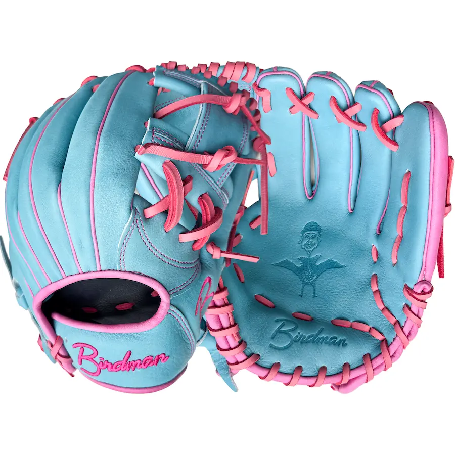 Guanti Da Battuta Bruce Bolt Youth Baby Blu E Rosa – Pelle Premium Per Giovani Batter