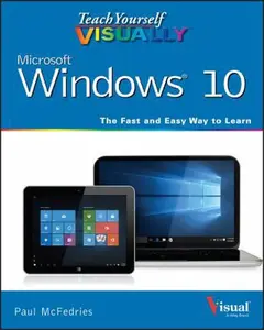 USED Book - Teach Yourself VISUALLY Windows 10 by Paul McFedries (Paperback) - english