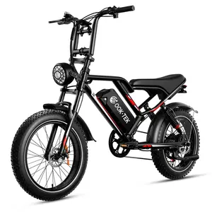 31MPH Electric Bike for Adults 50 Mile Long Range 1000W Motor 17.5Ah Battery 20 Inch Off Road Tires 7 Speed Adjustable Hydraulic Brakes Suspension App Control Lights