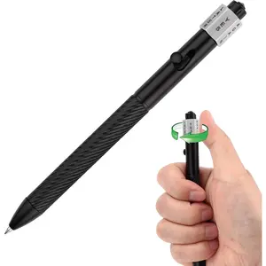 Fidget Spining Bolt Action Pen, Retractable Ballpoint Pen with Decision Maker, Compatible with  G2 Refill, 0.5mm Black Ink EDC Pen for Office Valentines Easter , Black