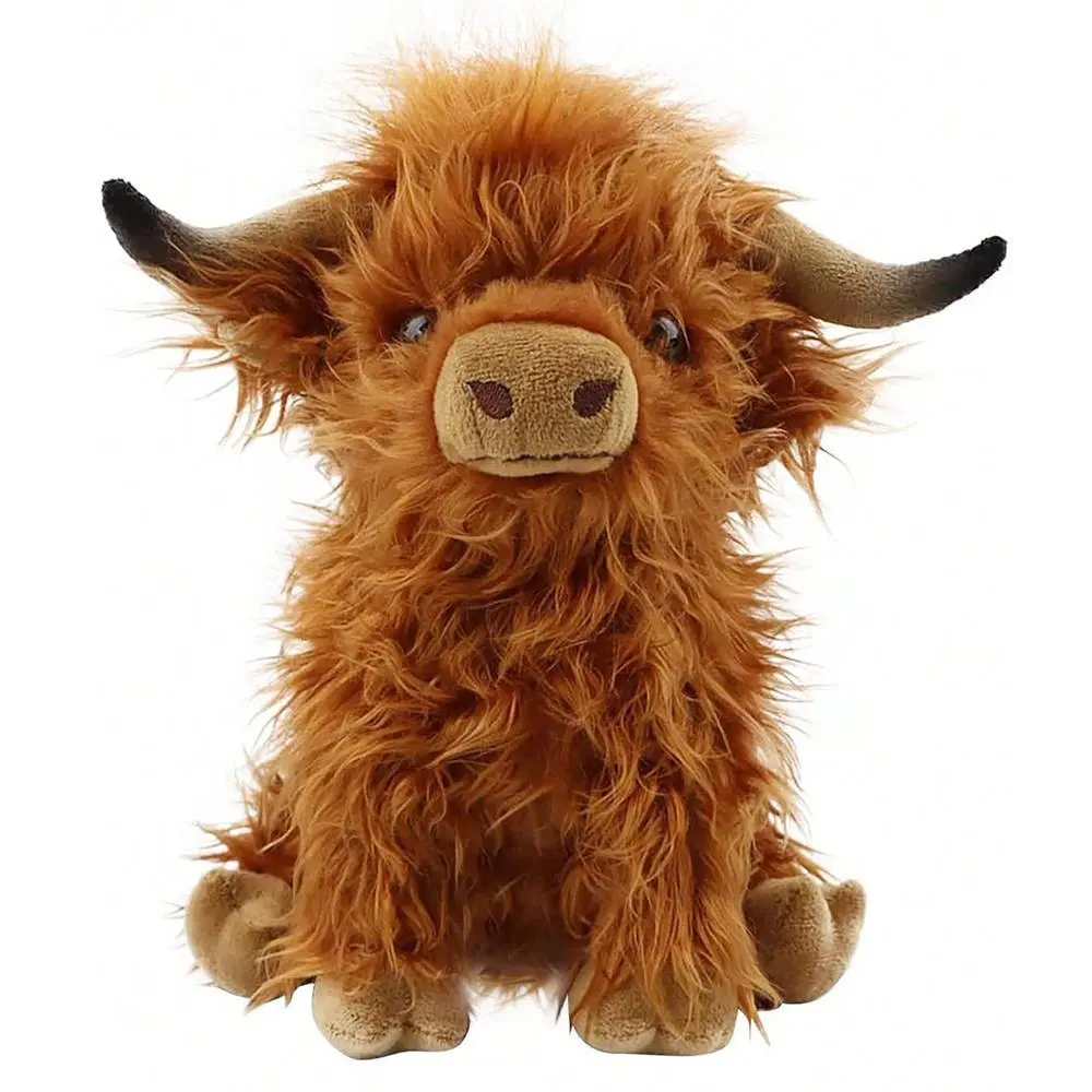 Highland Cow Plush Toy, 1-Count Cute Stuffed Animal, Soft Artificial Plush Toy with Comfortable Hand Feel, Best Home Decoration and Birthday or Christmas Gift for Girlfriend