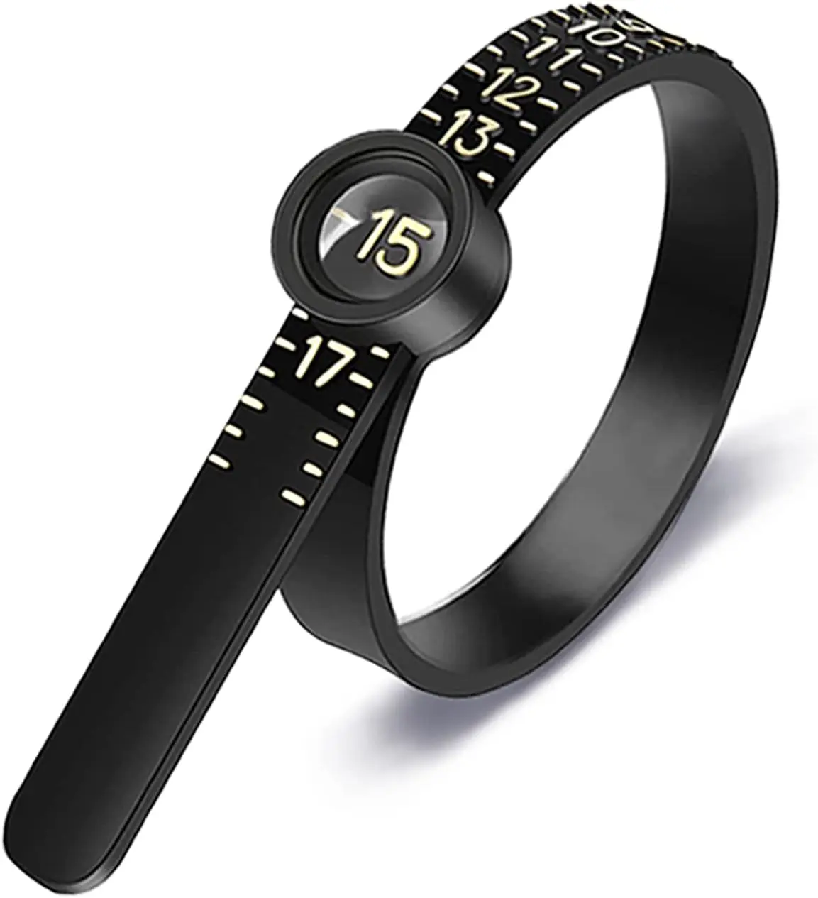 Ring Sizer Measuring Tool   Finger Size Measuring Tape with Magnified Glass,  Sizing Tool 1-17  Rings Size