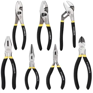 Vivicreate 7-Piece Heavy-Duty Multipurpose Pliers Set, Includes Long Nose, Slip Joint, Linesman and Diagonal Pliers for Home Repair, DIY Projects