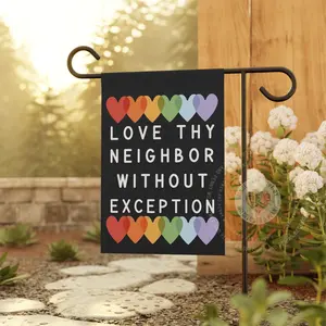 Valentine Heart Flag,Subtle Anti Trump Garden Flag, Progressive Valentine's Day, Democrat Political Signs, Human Rights Flag, Valentine's Day Gift