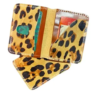Cheetah Print leather wallet