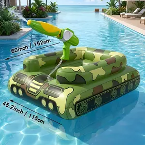 Inflatable Tank Battle Raft, Perfect Summer Toy for Pool Party & Beach Activities