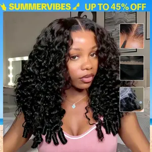 [NEW IN]CheetahBeauty Wear and Go Glueless Wigs Human Hair 7x6 HD Lace Kinky Curly/Water/Deep/Body/Burseme Curly Wigs With Drawstring Pre Plucked Pre Cut With Baby Hair Glueless Wig For Women #Summervibes #weeklydeals