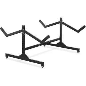 Heavy-Duty Kayak Rack, Double-Sided Single Layer, for 2 Kayaks, Kayaks Storage Rack with Wheels & Hanging Straps, Kayak Hanger Holder for Indoor Outdoor Storage