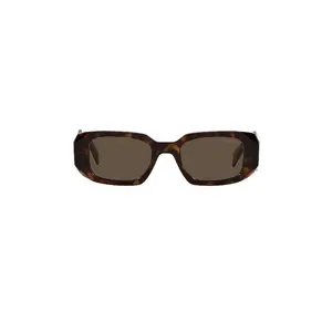 Prada Scultoreo Narrow Sunglasses in Tortoise & Brown