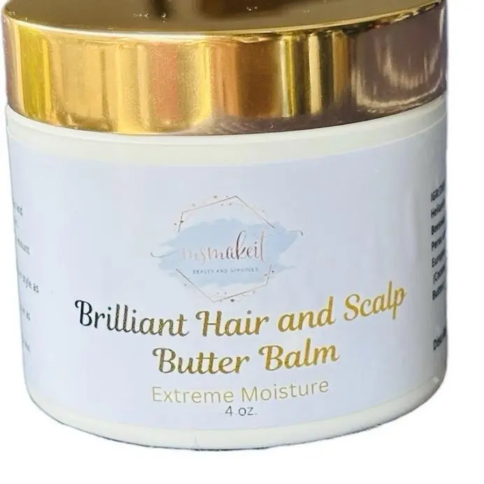 Msmakeit Hair & Scalp Butter, a Hydrating Moisturizer with Shea Butter and Flaxseed Oil - Haircare to Nourish and Stimulate, Lemongrass Scent, Moisturizers, Haircare Nourish, Hydrating Moisturizing Hair, Natural Haircare Formula Haircare Repair Luxurious