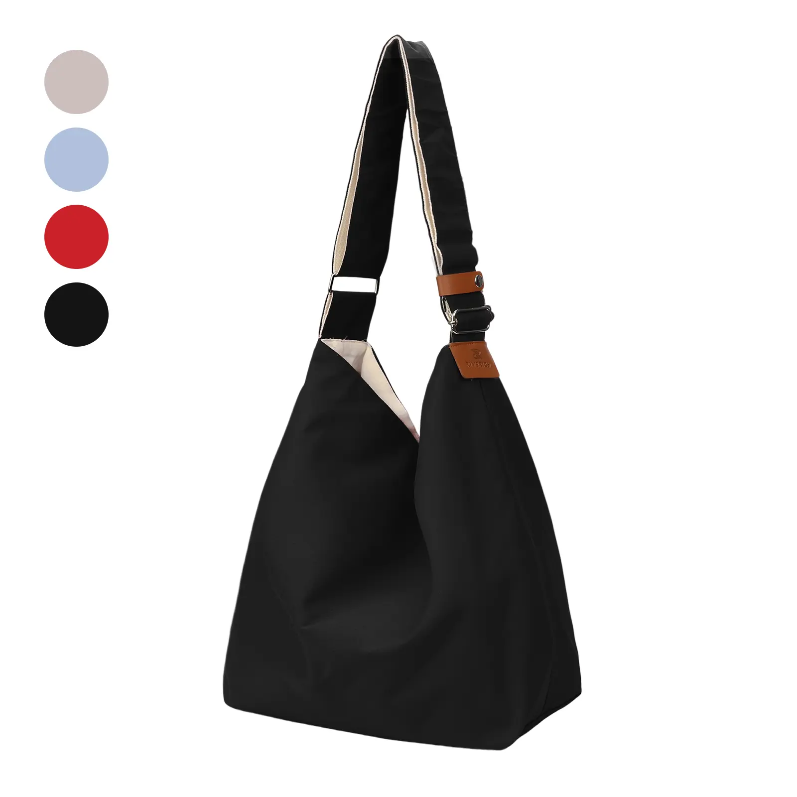 RIVERICH Women's Canvas Tote Bag Large Lightweight Cotton Crossbody Bag with Adjustable Shoulder Strap, Suitable for Work, Travel, Leisure Use, Organizational Function, Ideal Female Gift