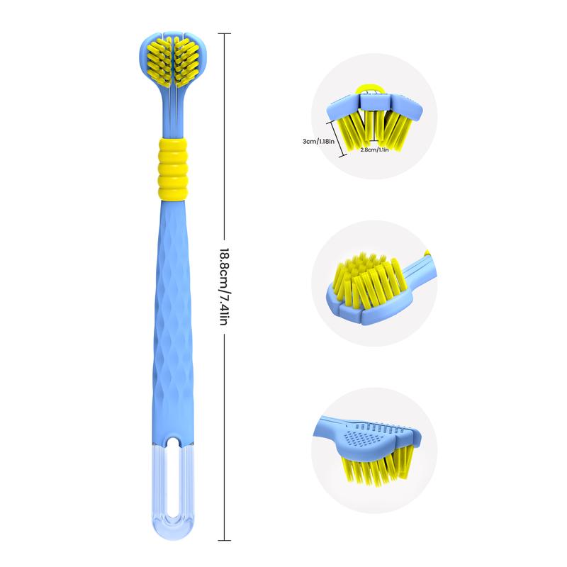 CEELIKE 3-Sided Toothbrush - 360° All-Around Cleaning with Soft Bristles for Gentle Care