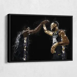 [Basketball Coming - Sale Up To 40%] [No Frame] Stephen Curry & Kevin Durant Basketball Poster Wall Art, Golden State Basketball Wall Poster for Home Decor, Man Cave Sports Art