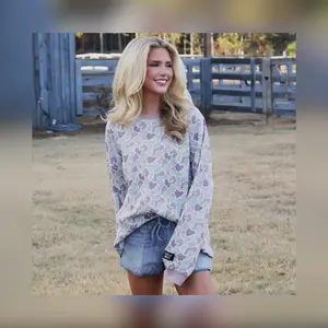 Lulu Mac Camo Waffle Top Shirts Womenswear Long Sleeve