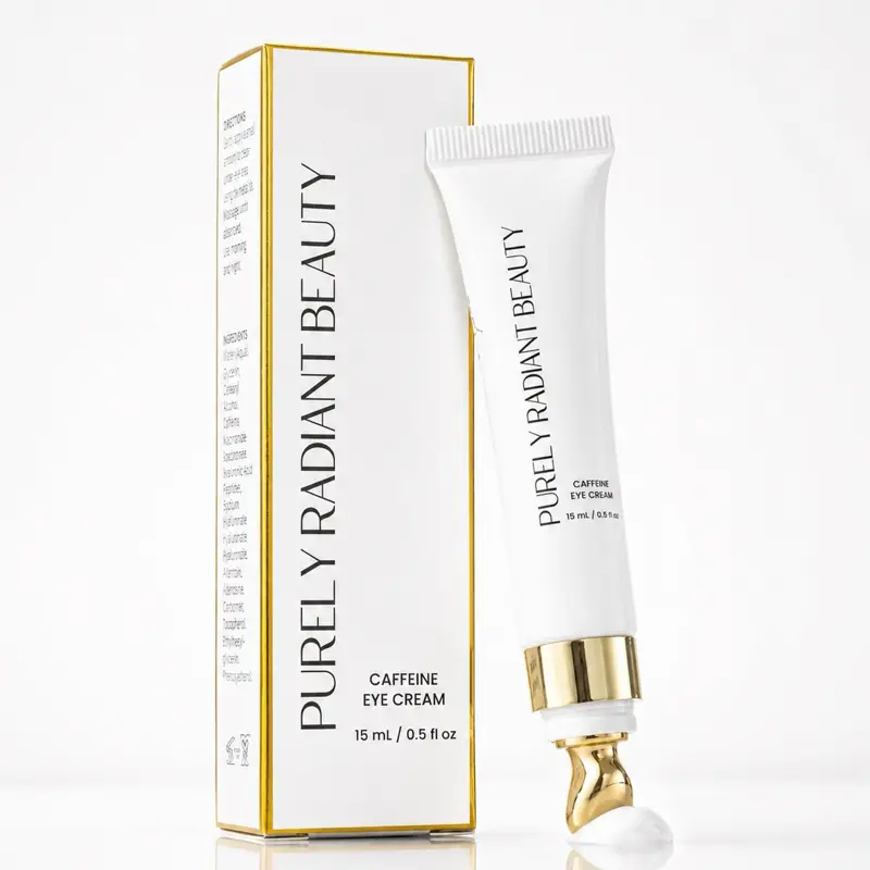 Purely Radiant Beauty Multi-Action Eye Cream – Caffeine + Niacinamide + Retinol | Depuff, Brighten & Smooth Fine Lines | Anti-Aging Eye Treatment | 15ML