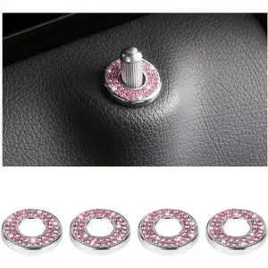 Sparkle Up Your Car Interior With Bling Inner Door Lock Cover Stickers Car Interior Decorative!