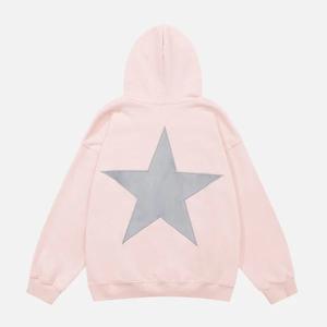 Aelfric Eden Star Print Color Contrast Pullover Hoodie Menswear Tops Sweatshirts Nebula Pullover Zodiac Star Print Genderless French Terry 2025 Baggy Long Sleeve