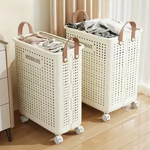 Large Foldable Laundry Hamper with Wheels Multi-functional Portable Storage Basket for Clothes & Sundries Contemporary Design Laundry Basket Hampers for Laundry Folding Organizer Convenient Durable