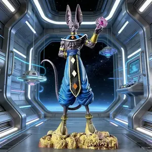 One Piece Dragon Ball Super Beerus Figure, God of Destruction Beerus Statue with Energy Sphere Effect, DBZ Collectible for Fans，Anime Statue of Lord Beerus with Battle Pose & Planet Base, Desk Decor，Perfect Gift for DBZ Lovers