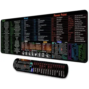 Excel Cheat Sheet  Pad 31.5x11.8 Inches Large XL with Excel Shortcut Key Anti Slip  Gaming  Pad for Studio Desk  Desk BDOKMN6GM