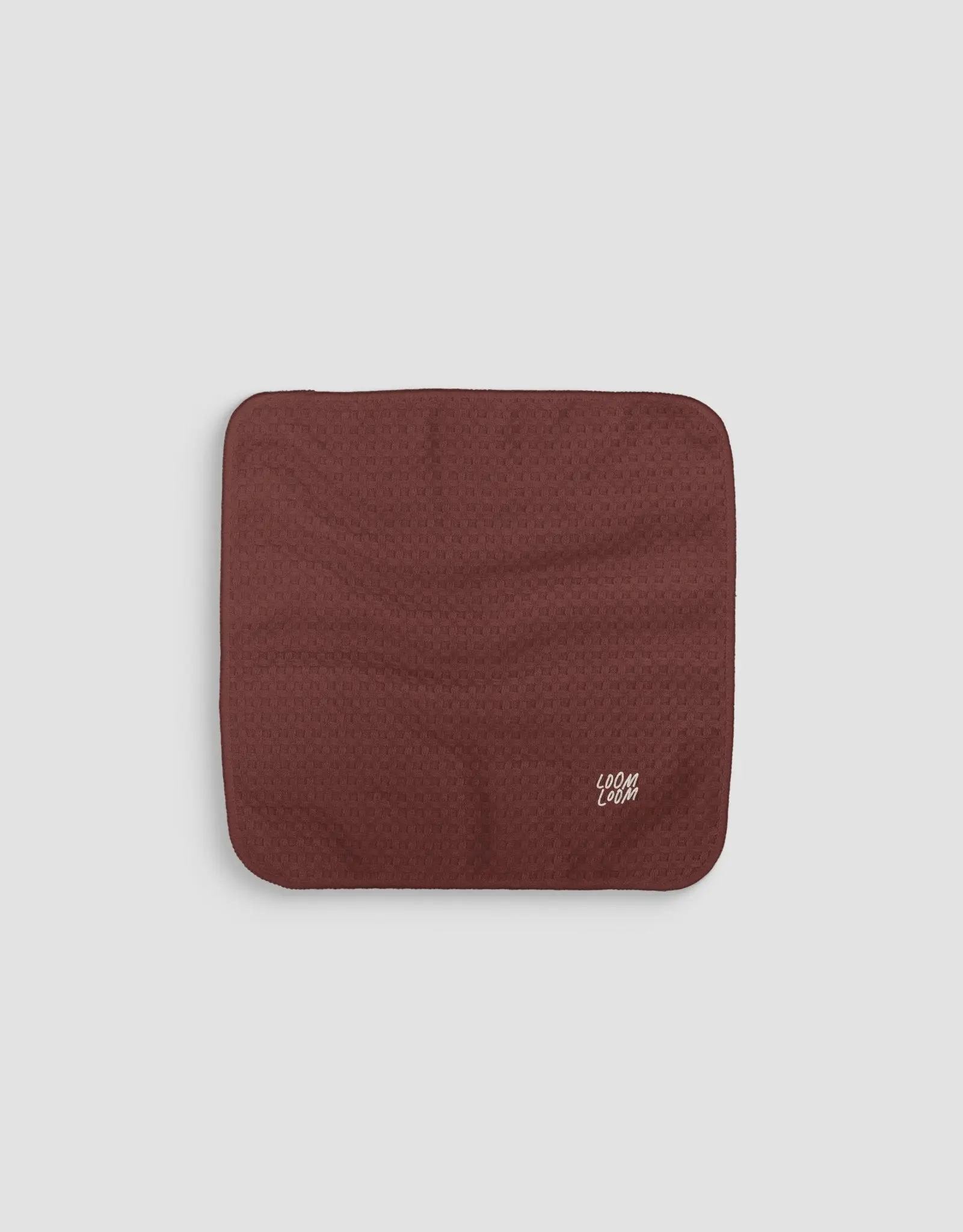 Brick Red Dishcloth Set - Double-Sided Print Quick-Dry Kitchen Cleaning Cloth