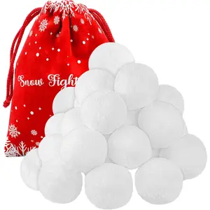 25 Pieces Artificial Snowball 2.3 Inch Indoor Snowball Funny Snowball Fight Realistic and interesting for Game Winter