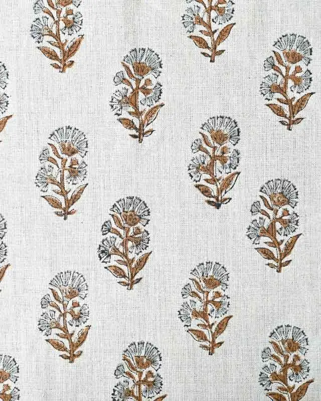Thorian Block Printed Handloom Linen