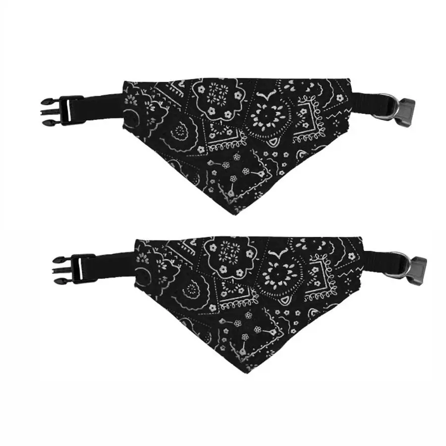 Pet Triangle Scarf, 2 Counts Geometric Printed Pet Scarf, Fashion Pets Kerchief Cats Bibs, Saliva Towel for Dogs & Cats, Pet Gifts Pets Costume Pets A