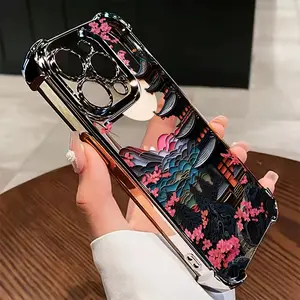 Phone Case Designed in The Style of a Traditional Japanese House, Suitable for Iphone Models 16, 15, 14, 13, 12, 11 Pro Max Pro, X, XR, XS Max, 8, And 7 Plus, with a Clear Soft Back for Added Drop Protection.
