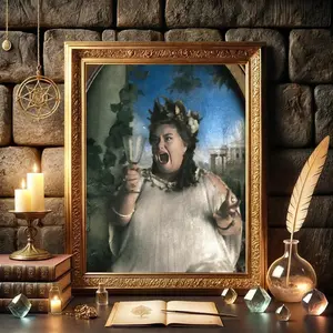 HP Fans The Fat Lady Singing Poster, Fortuna Major Password, Wizard Gift for Harry Lovers, Wall Decor, Vinyl Poster, Home Decoration, Room Accessories, Office Wall Art