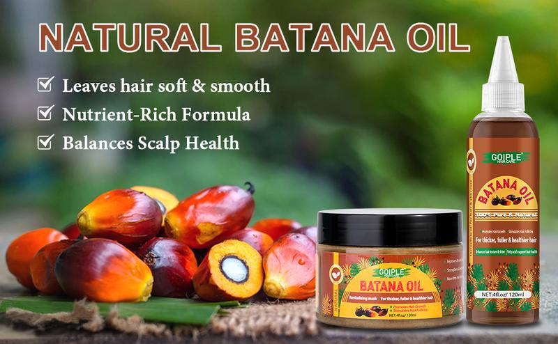 Natural Batana Oil for Hair Growth - Pure Organic Hair Oil for Strengthening and Thickening, Raw Batana Oil for Healthy Hair (2 Pack)