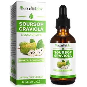 Acentiallabs Soursop Graviola Leaf Extract Liquid Drop Plus Botanical Sea Moss , Soursop Bitters Liquid Natural Fitness Edible White Supplement Dietary Organic oil oregano Healthcare Herbal