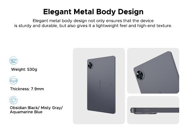 U11 11" Tablet, Android 15, Gemini AI, 16GB+128GB/2TB, 8580mAh, 5G WiFi, Widevine L1, 13MP Camera, GPS, OTG