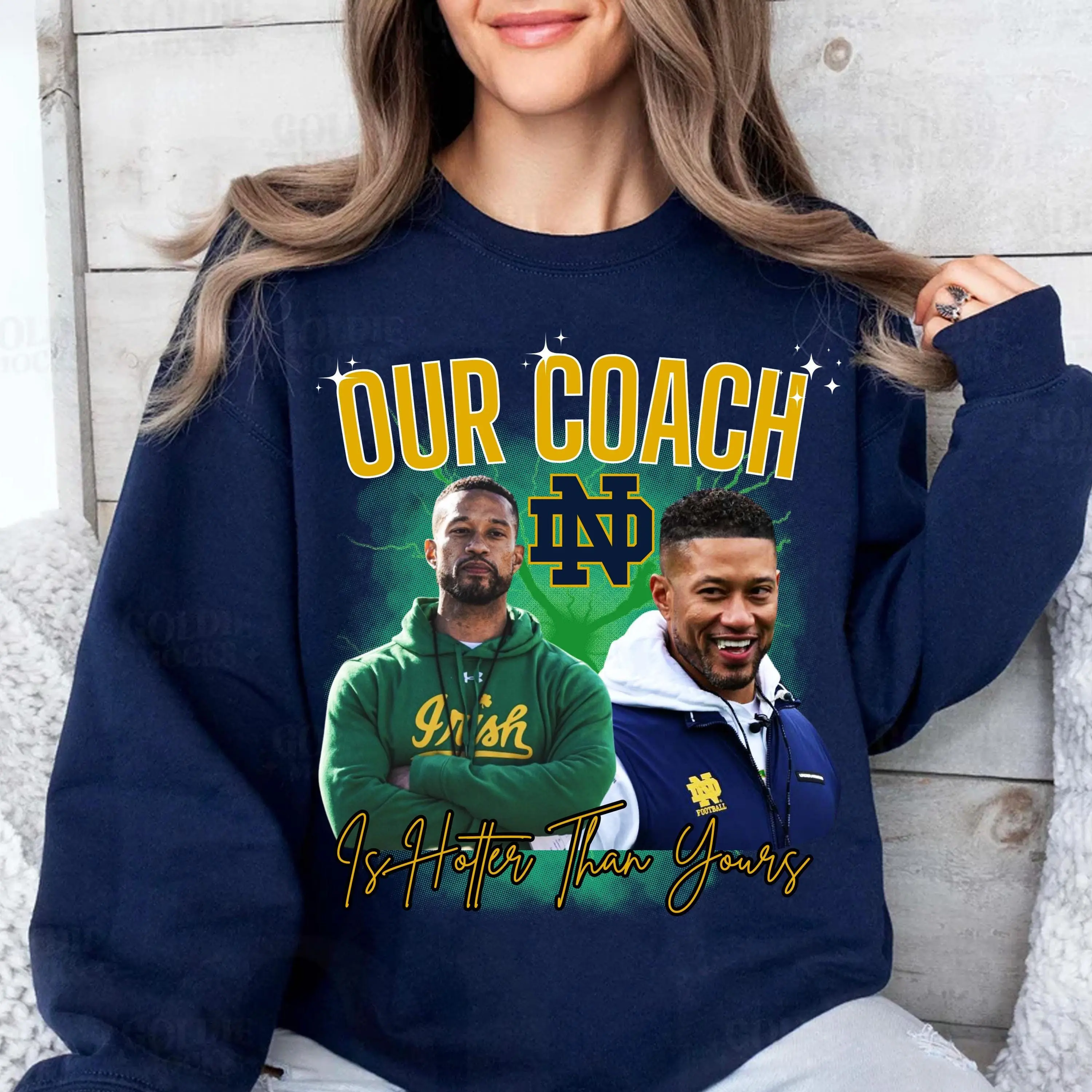 Our Coach Is Hotter Hoodie, Notre Dame Sugar Bowl Football Fan Apparel"