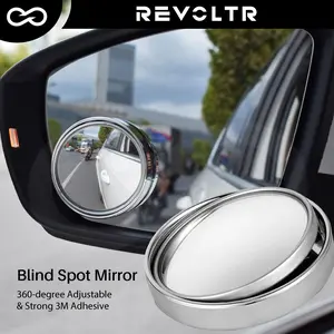 Car Blind Spot Mirror 360 Degree Rotating Wide Angle HD Adhesive Mirror Adjustable Auxiliary Rear View Safety Mirror Universal Fit for Cars Vans Trucks Ultra Clear Convex Reversing Mirror Driving Accessory Holiday Gift