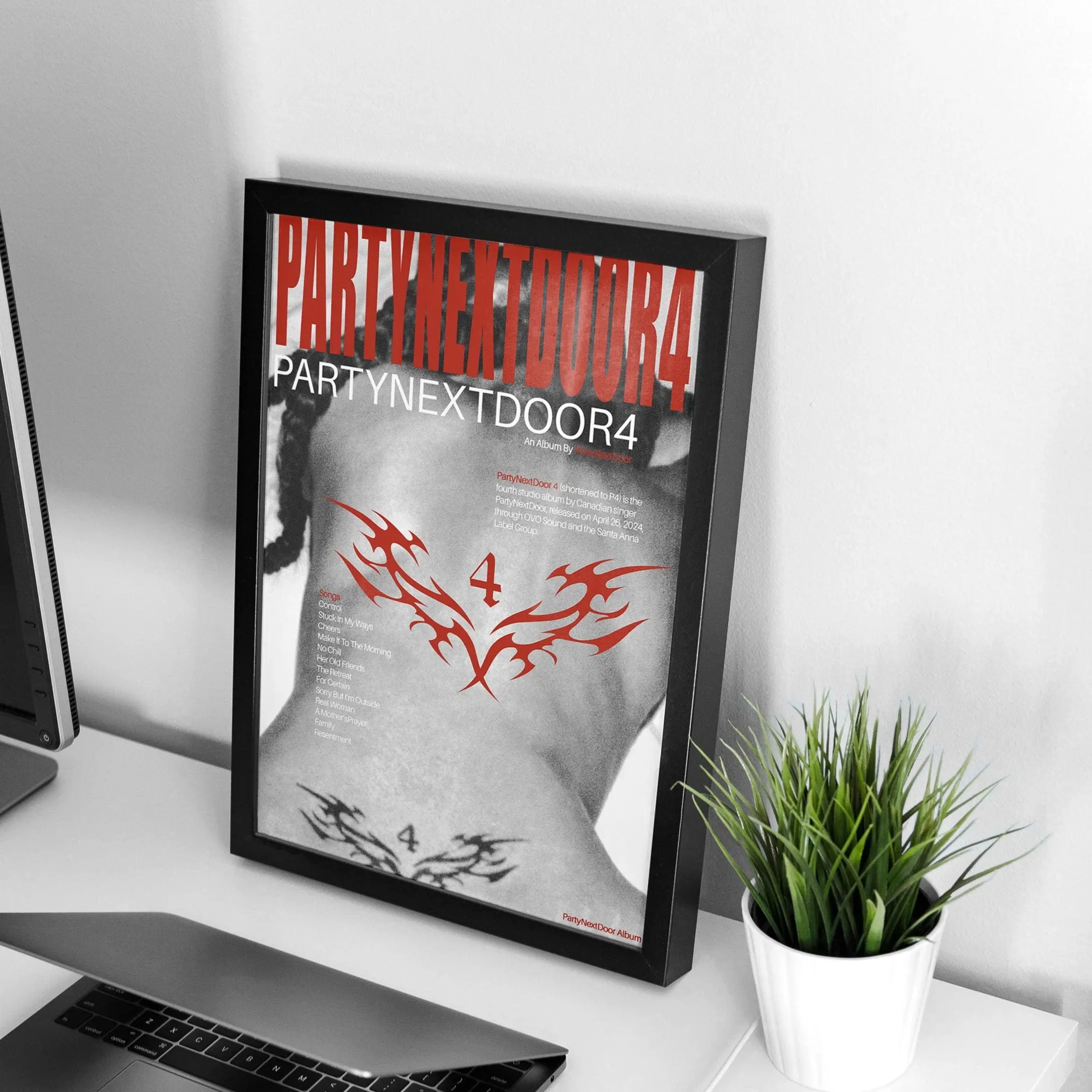 Partynextdoor Partynextdoor 4 Album High Quality,PartyNextDoor Poster, Music Poster, Album Cover Poster, Wall Decor, Music Gift POSTER