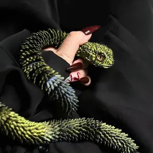 3D printed flexible joint snake model, rotatable joint simulation snake, desktop decoration, home decor, fun stress-relief toy, ideal gift for children and adults