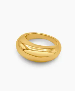 Ophelia Gold Chunky Ring | Waterproof, Sweat-proof, Non-Tarnishing, Hypoallergenic Jewelry