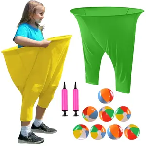 Granny Pants Yard Game Set,Oversize Granny Pants,Children's Indoor Games,Parent-child Game Set,Adult Outdoor, Giant Pants, with Bouncy Ball and Pump, Large Outdoor Day Family Fun Party Toss Game Excellent Gift for Children