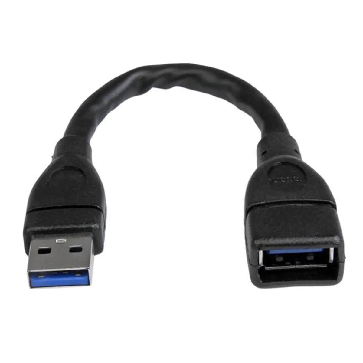 Startech USB3EXT6INBK Superspeed USB 3.0 Extension Cable - 6 in. A Male to A Female, for Laptop/Desktop, PVC Jacket, Port Protection, Extension Cord