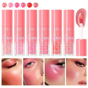 SAS Matte Lip Gloss Ampoules Lip Oil Temperature-Changing Lip Balm Set Glossy Hydrating 6 Shades