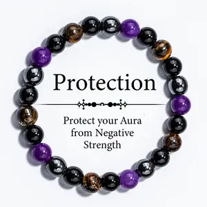 4PCS Memory Enhancing Crystal Bracelet Beaded Elastic Wrist Rosary For Focus Clarity Determination Concentration Unscented Solid Format Jewelry Boho Chic Natural Tiger Eye Stone Solstice Gemstone Anklet