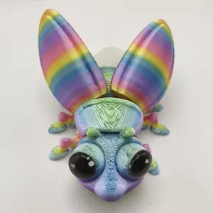 3D Printed Glowing Firefly - with Movable Wings, Magnetic Base, for Garden & Home Night Light Decor