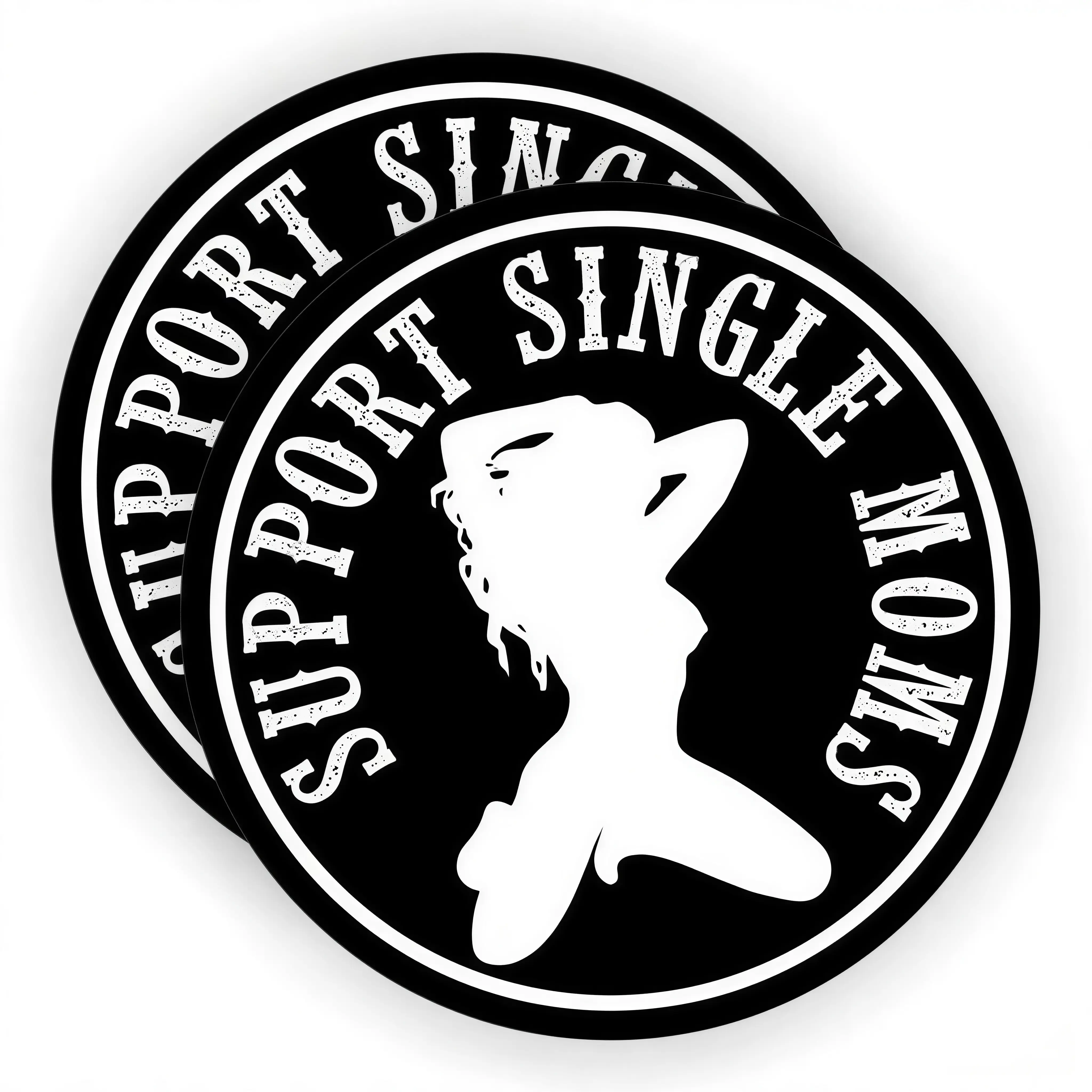 Funny Vinyl Waterproof Car Stickers - 2-Pack Express Support for Single Moms, Bold Text, Water Resistant, Car/Motorcycle Welding Helmet Decals, Mechanic Toolbox Badges, Birthday/Mother’s Day Gifts, Dishwasher Safe, Construction Worker Empowerment