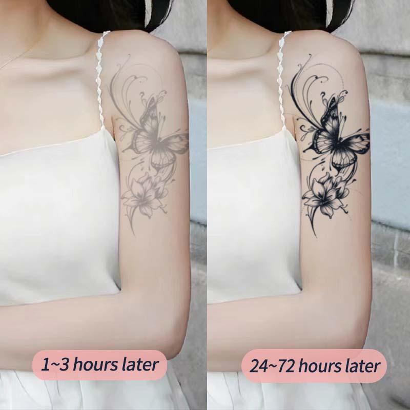 Butterfly Pattern Temporary Tattoo Sticker, 6 Counts/set Realistic Fake Tattoo Sticker, Body Art Sticker for Women & Girls, Sticker Tattoos