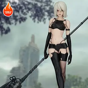 Cosmic Selection Anime Action Figure Detailed Black and White Collectible Statue with Sword Exquisite Armor and Weapons Perfect Bedroom Decoration Ideal Holiday Gift for Fans