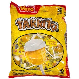 Tarrito Mexican Candy 40 Pcs Pack - Sweet Treats in Yellow Packaging - Bonbon Snack Fruit Fruity