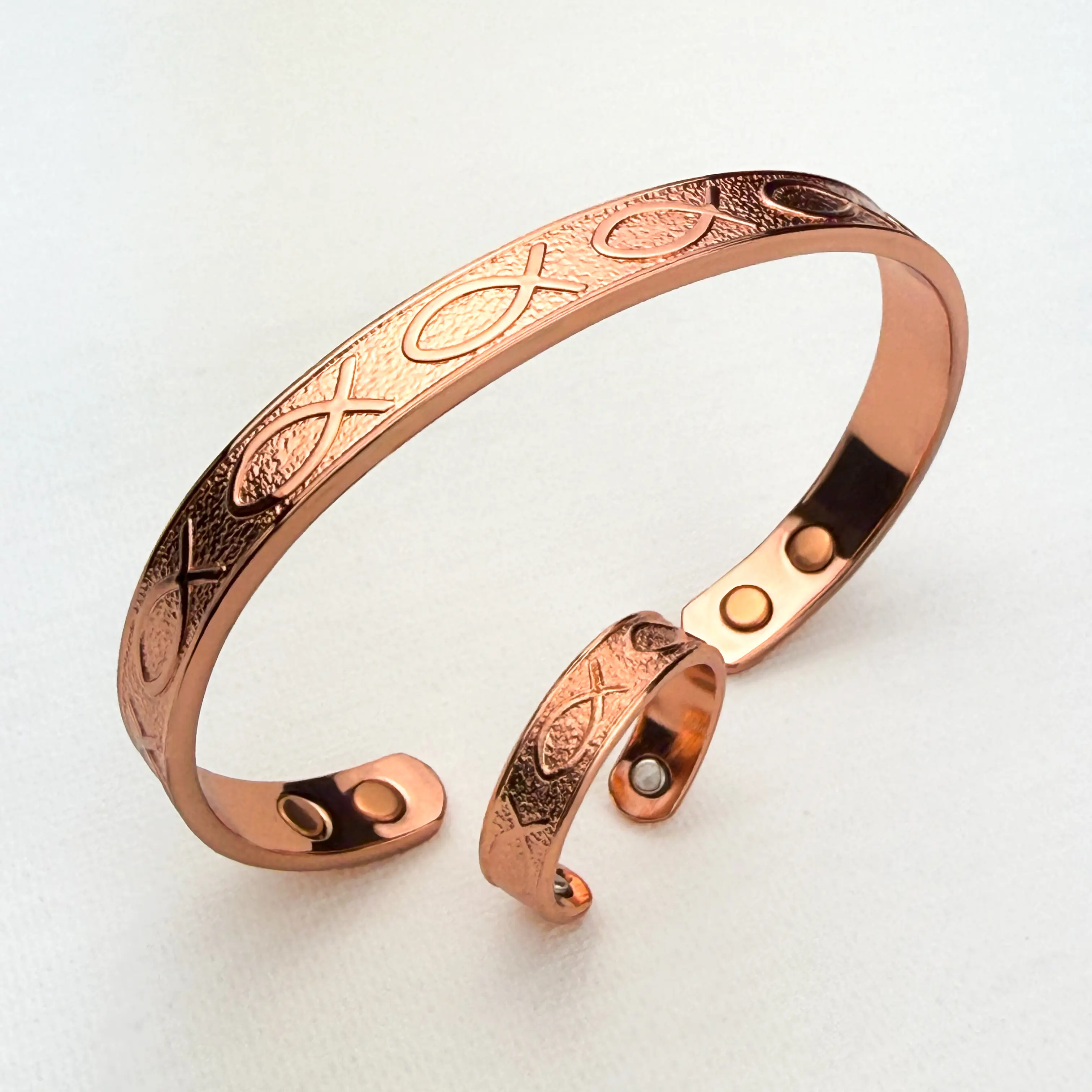 Pure Copper Magnetic Cuff Bracelet, Classic Unisex Handmade Jewelry, Adjustable Size for Everyday Wellness, Everyday Wear, Handmade Craft, Copper Cuff, Magnetized Adjustable Bracelets & Bangles, Copper Exquisite Bracelet