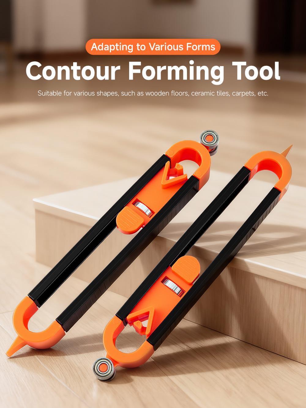 Contour Gauge with Lock, Adjustable Shape Duplicator Tool for Flooring Tile & Woodworking, DIY Home Improvement Tool Gift for Men