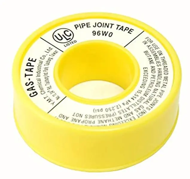 Gasline Tape, 0.5 in. x 260 ft., Pipe Sealing Tape for Plumbing Repairs